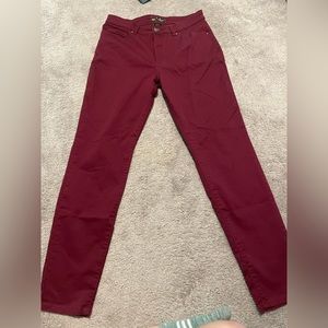 Women’s size 10 medium maroon sculpting slim fit skinny leg jeans from Lee